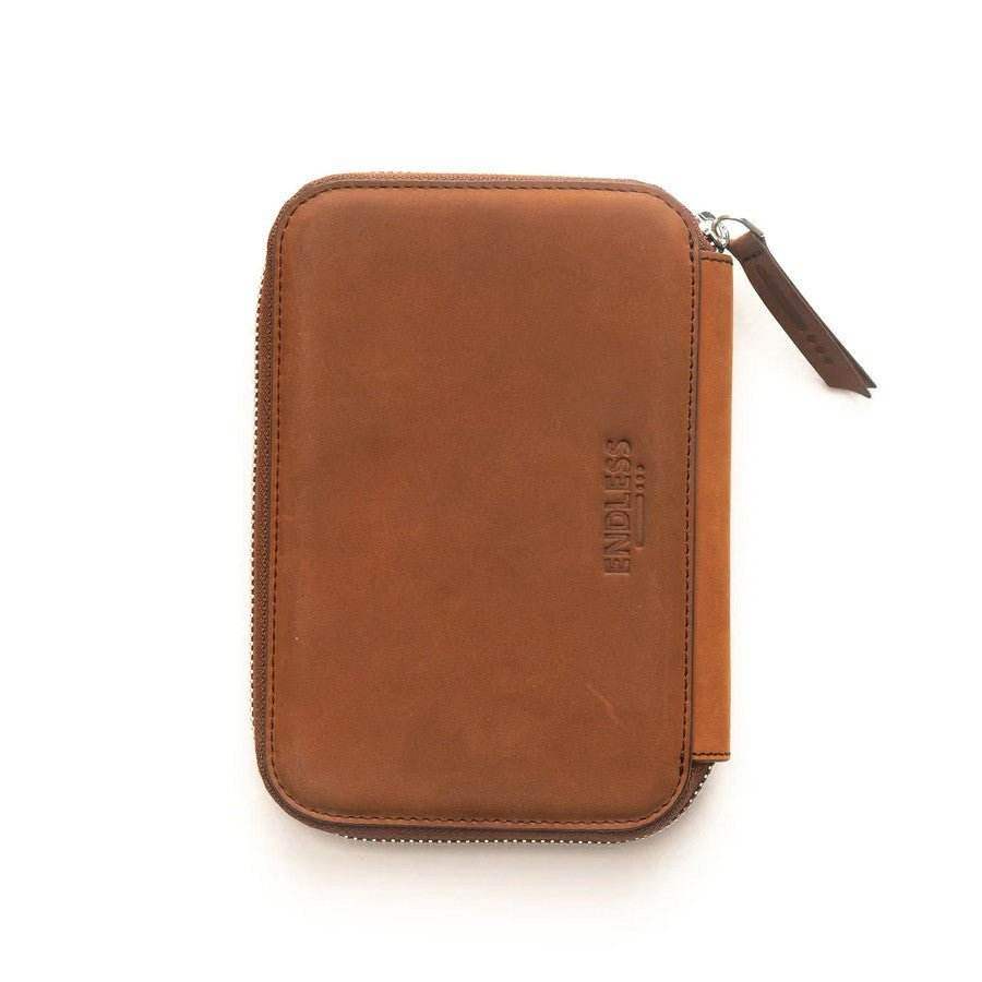 Endless Companion Leather 5-Pen Pouch - Brown - 24Papershop