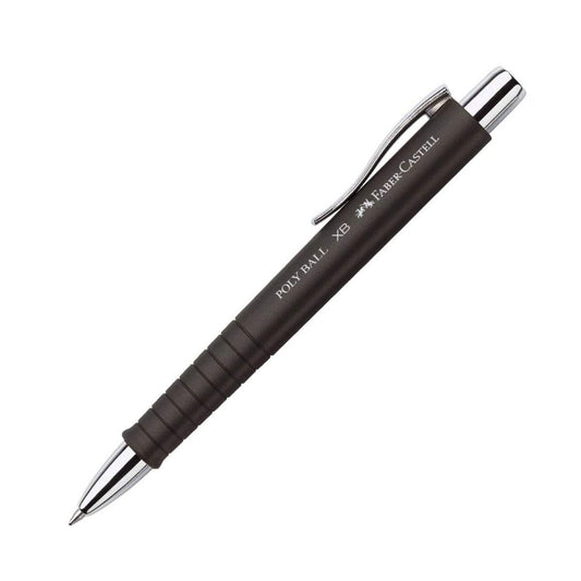 Faber-Castell Poly Ball XB Balpen Zwart Chroom - 24Papershop