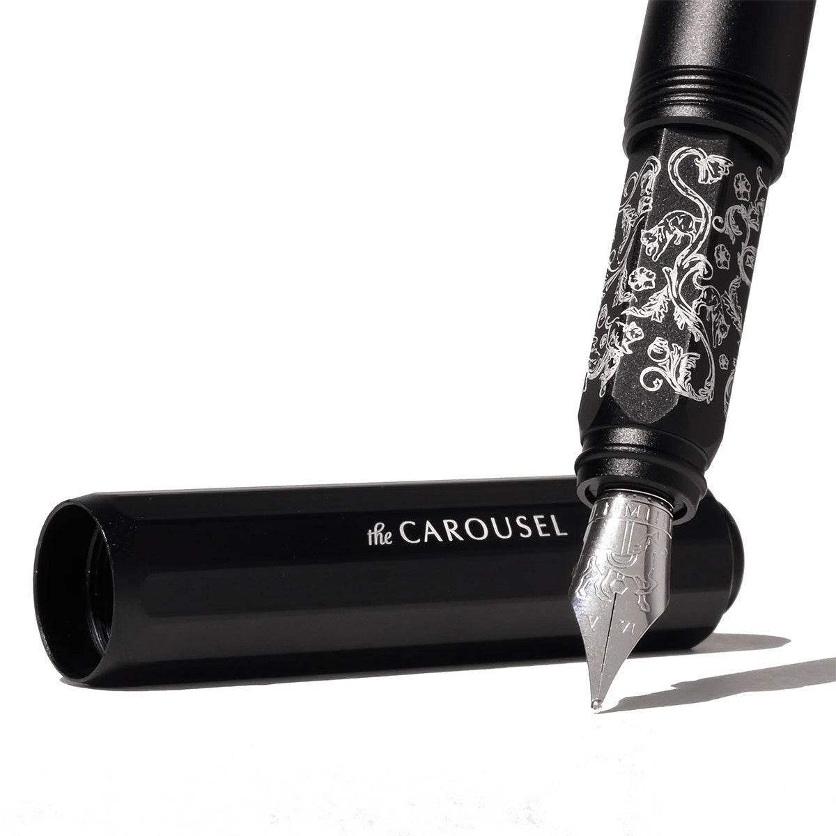 Ferris Wheel Press Aluminum Carousel Fountain Pen - Bearrington Black - Medium - 24Papershop