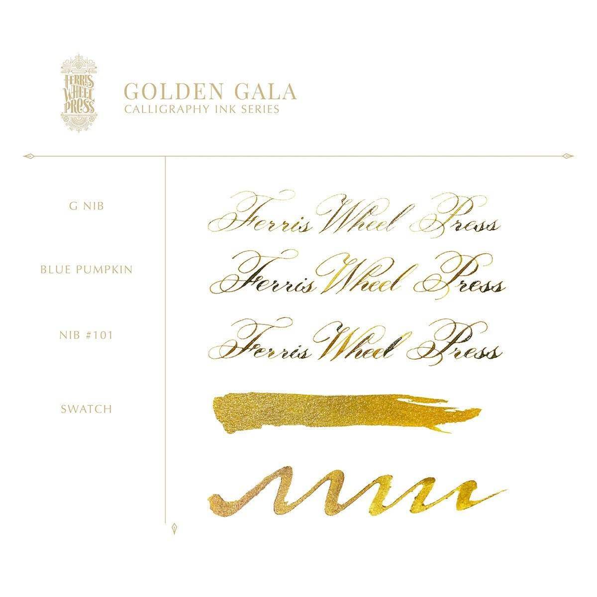 Ferris Wheel Press Calligraphy Inkt 28ml - Golden Gala - 24Papershop