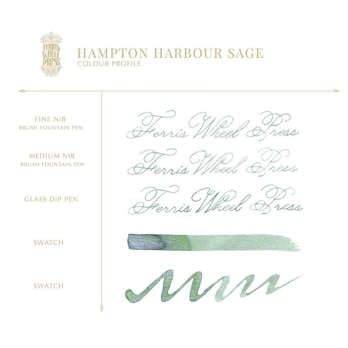 Ferris Wheel Press Inkt 38ml - Hampton Harbour Sage - 24Papershop