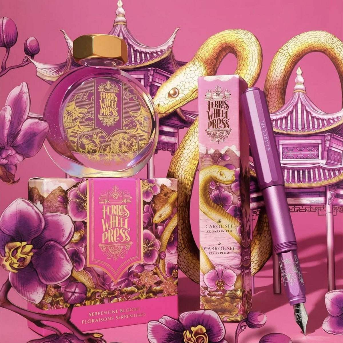 Ferris Wheel Press Inkt 38ml - Serpentine Blooms - 24Papershop