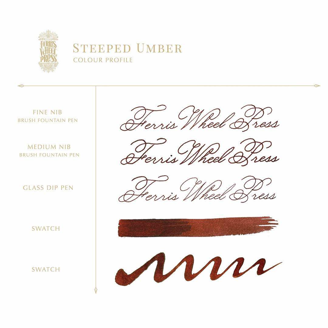 Ferris Wheel Press Inkt 38ml - Steeped Umber - 24Papershop