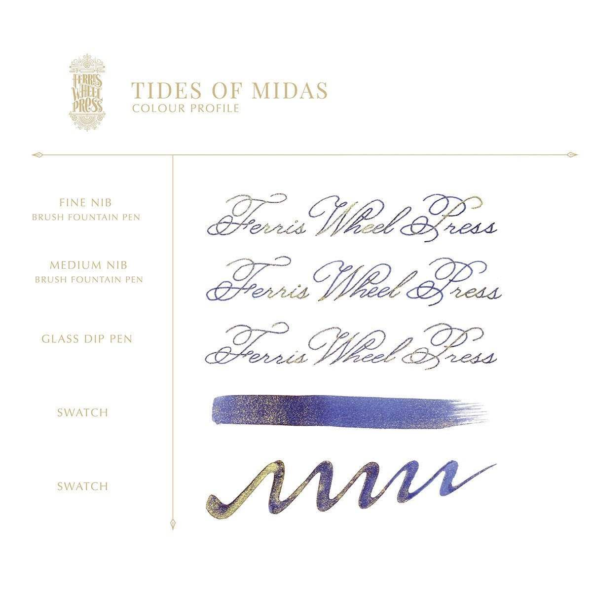 Ferris Wheel Press Inkt 85ml - FerriTales - Tides of Midas - 24Papershop