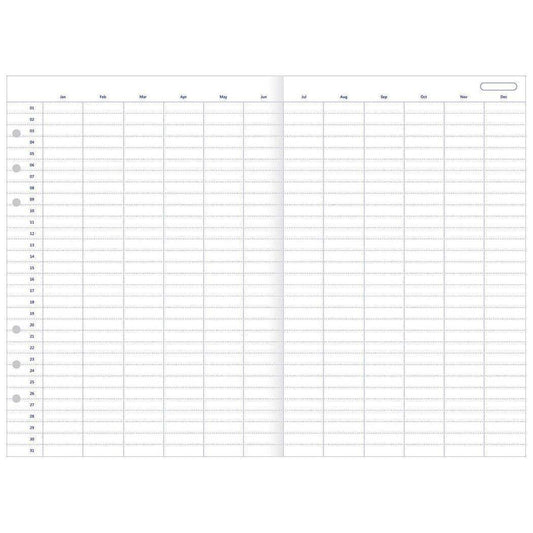 Filofax Clipbook & Organiser Navulling A5 - Jaarplanner - 24Papershop