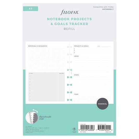 Filofax Hervulbare Notitieboek Projects & Goals Tracker - 24Papershop