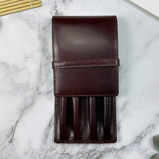 Girologio 4 Pen Case - Oxblood - 24Papershop