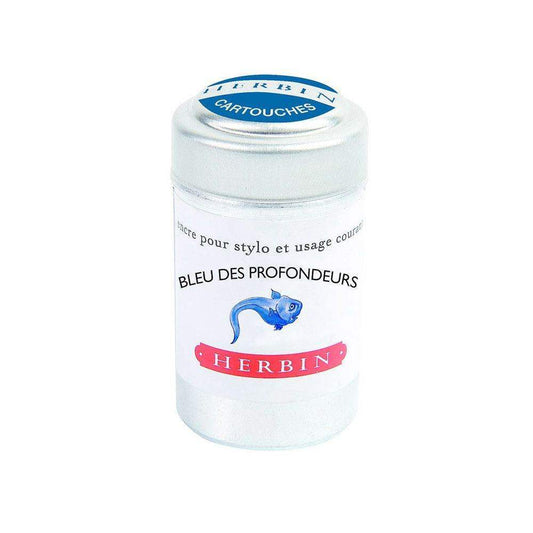 J. Herbin inktpatronen (6 stuks) - Bleu Des Profondeurs - 24Papershop