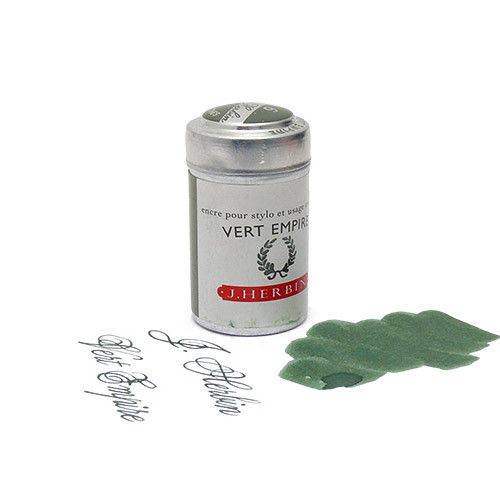 J. Herbin inktpatronen (6 stuks) - Vert Empire - 24Papershop