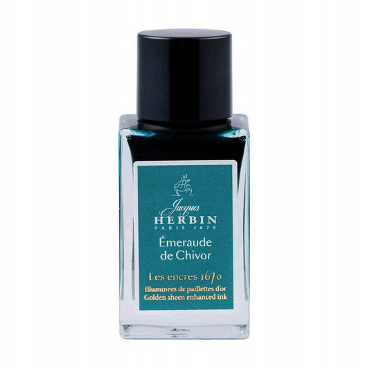 J. Herbin Inktpot 15ml - 1670 - Emerald de Chivor - 24Papershop