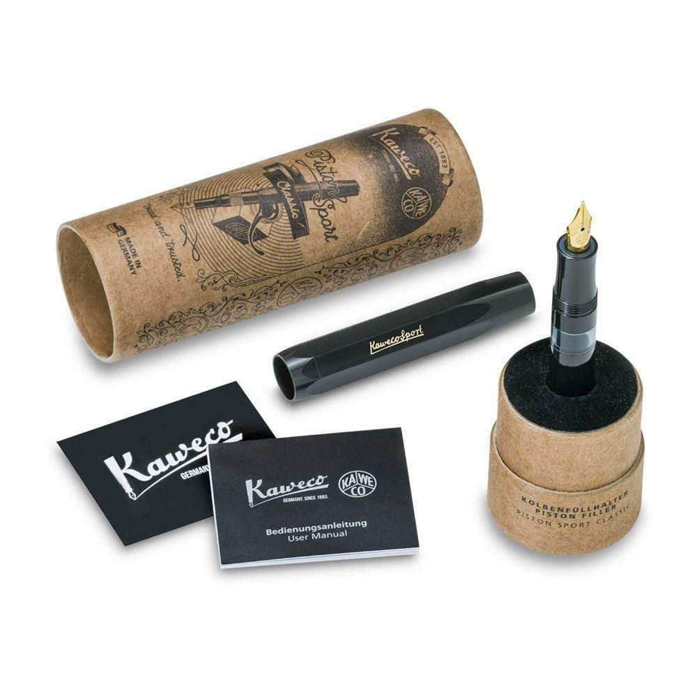 Kaweco Sport Piston Vulpen Black - 24Papershop