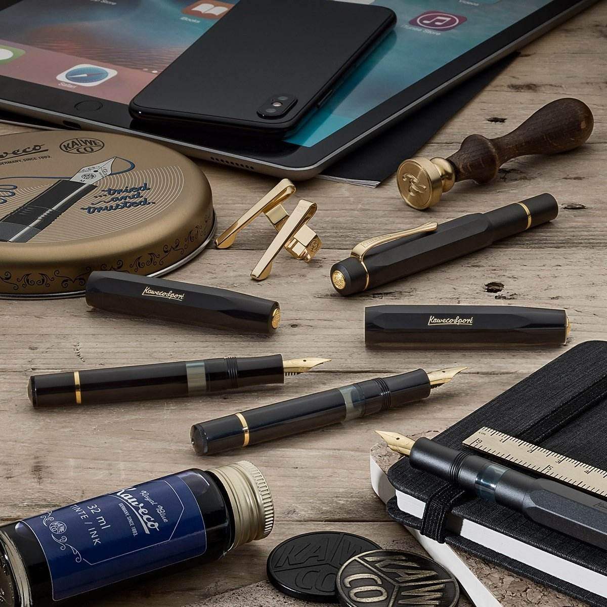 Kaweco Sport Piston Vulpen Black - 24Papershop