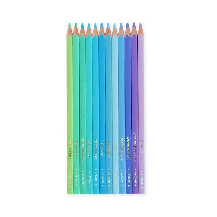 Legami Set van 12 Kleurpotloden - Ocean - 24Papershop