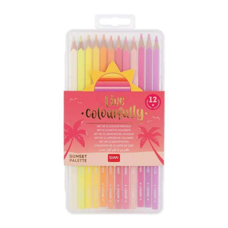 Legami Set van 12 Kleurpotloden - Sunset - 24Papershop