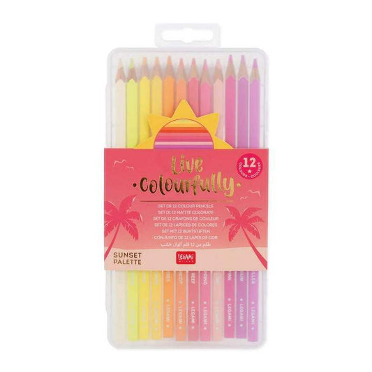 Legami Set van 12 Kleurpotloden - Sunset - 24Papershop