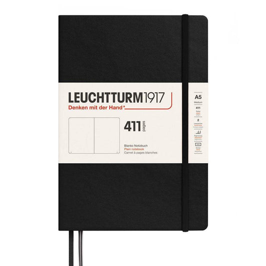 Leuchtturm1917 Medium A5 Notitieboek 411 Black - Blanco - 24Papershop