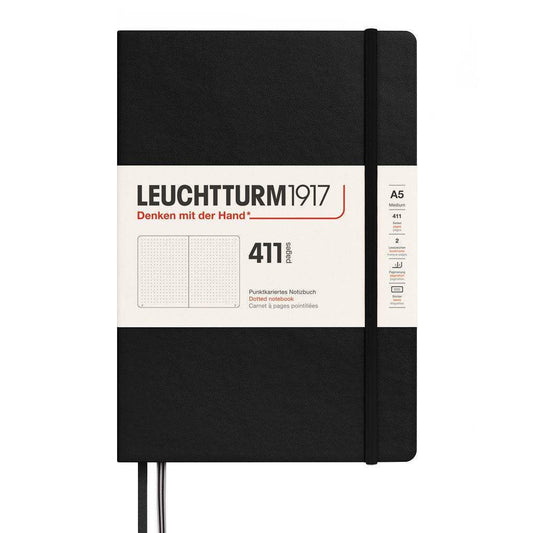 Leuchtturm1917 Medium A5 Notitieboek 411 Black - Dotted - 24Papershop