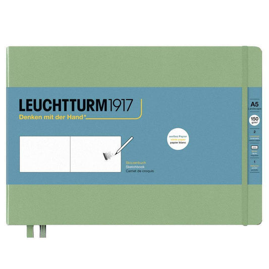 Leuchtturm1917 Sketchbook A5 Landscape - 150 grams Sage - 24Papershop