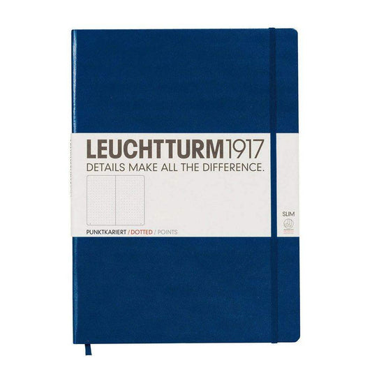 Leuchtturm1917 Master Slim A4+ Notitieboek Navy - Dotted - 24Papershop