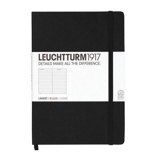 Leuchtturm1917 Medium A5 Notitieboek Black - Gelinieerd - 24Papershop