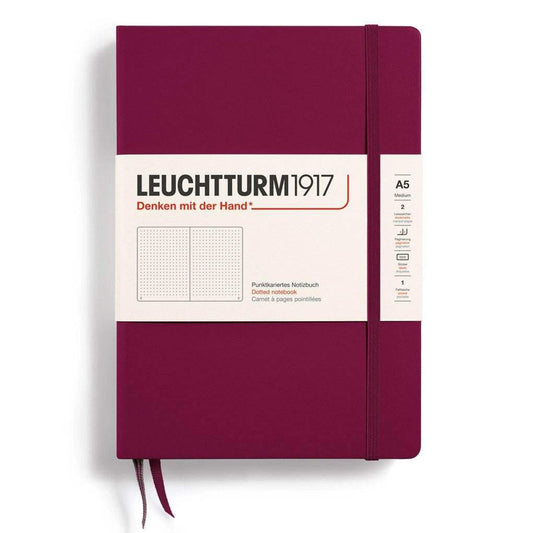 Leuchtturm1917 Medium A5 Notitieboek Port Red - Dotted - 24Papershop