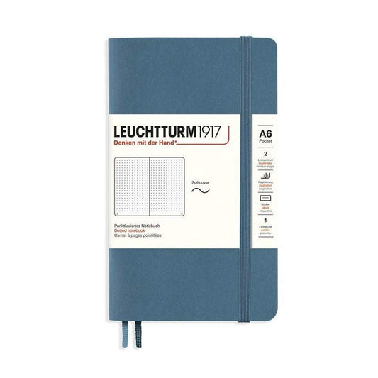 Leuchtturm1917 Notitieboek A6 Pocket Stone Blue - Dotted - 24Papershop