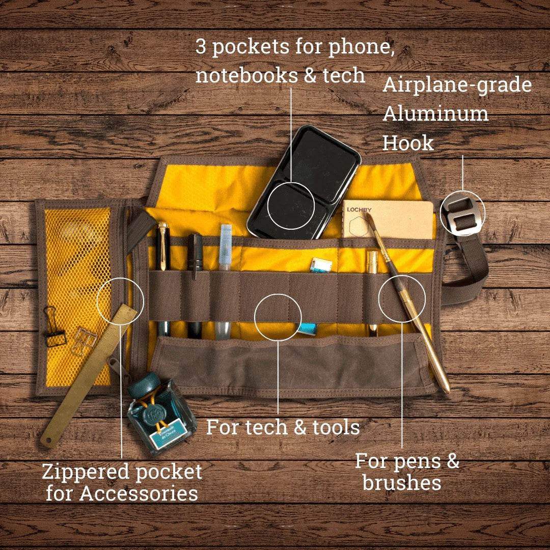 Lochby Tool Roll Etui - Brown - 24Papershop