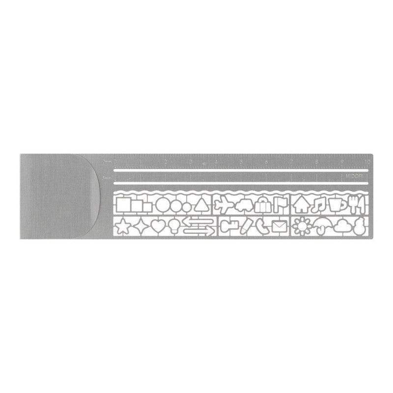 Midori Clip Ruler - Silver - 24Papershop