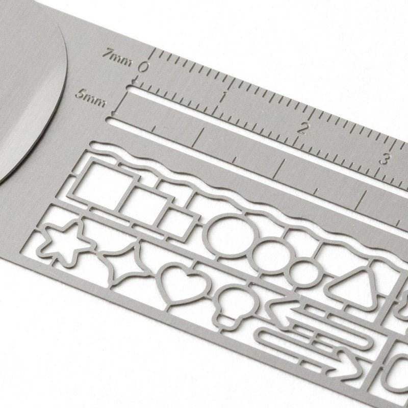Midori Clip Ruler - Silver - 24Papershop