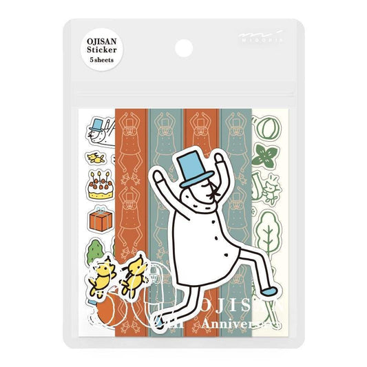 Midori Ojisan 30th Anniversary Decoration Sticker B - 24Papershop