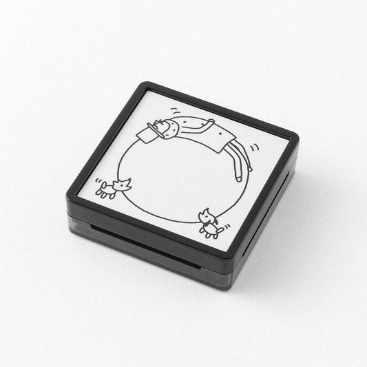Midori Ojisan 30th Anniversary Paintable stamp Pre-inked Ball - 24Papershop