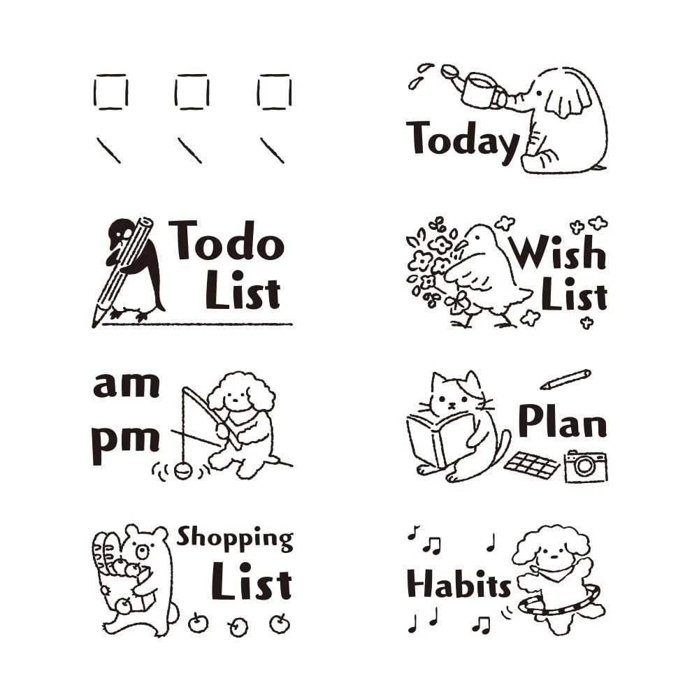 Midori Paintable Rotating Stamp Dial List - 24Papershop