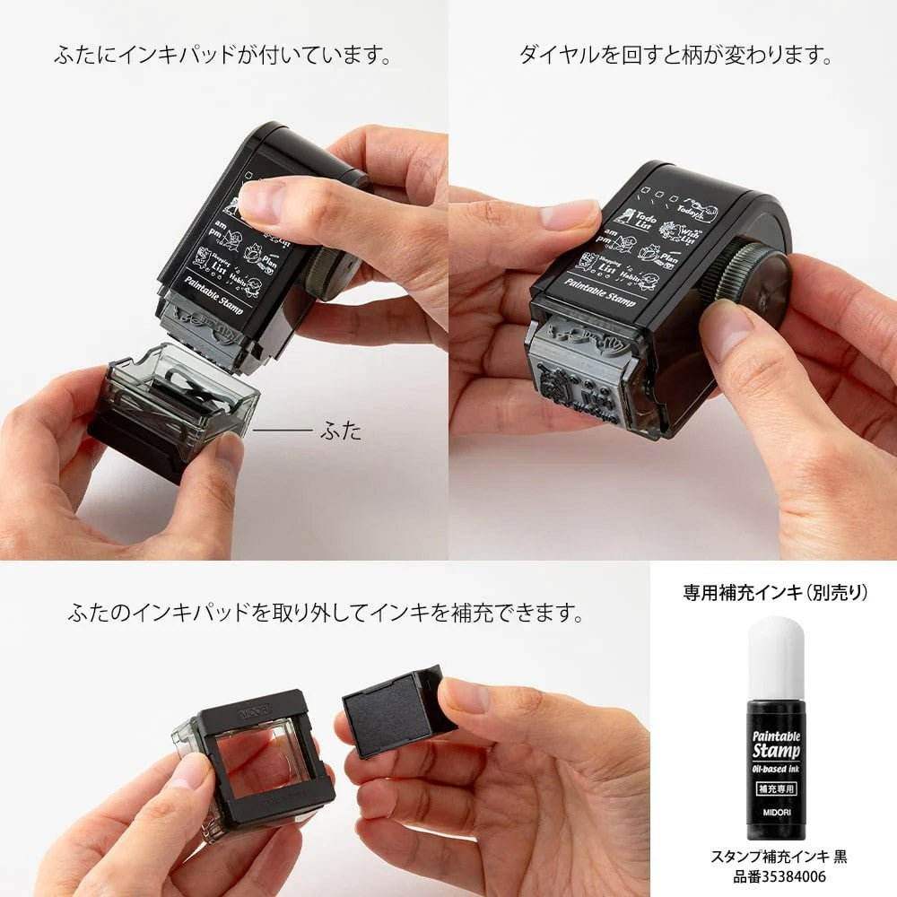 Midori Paintable Rotating Stamp Dial List - 24Papershop