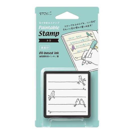Midori Paintable Stamp - Bird - 24Papershop
