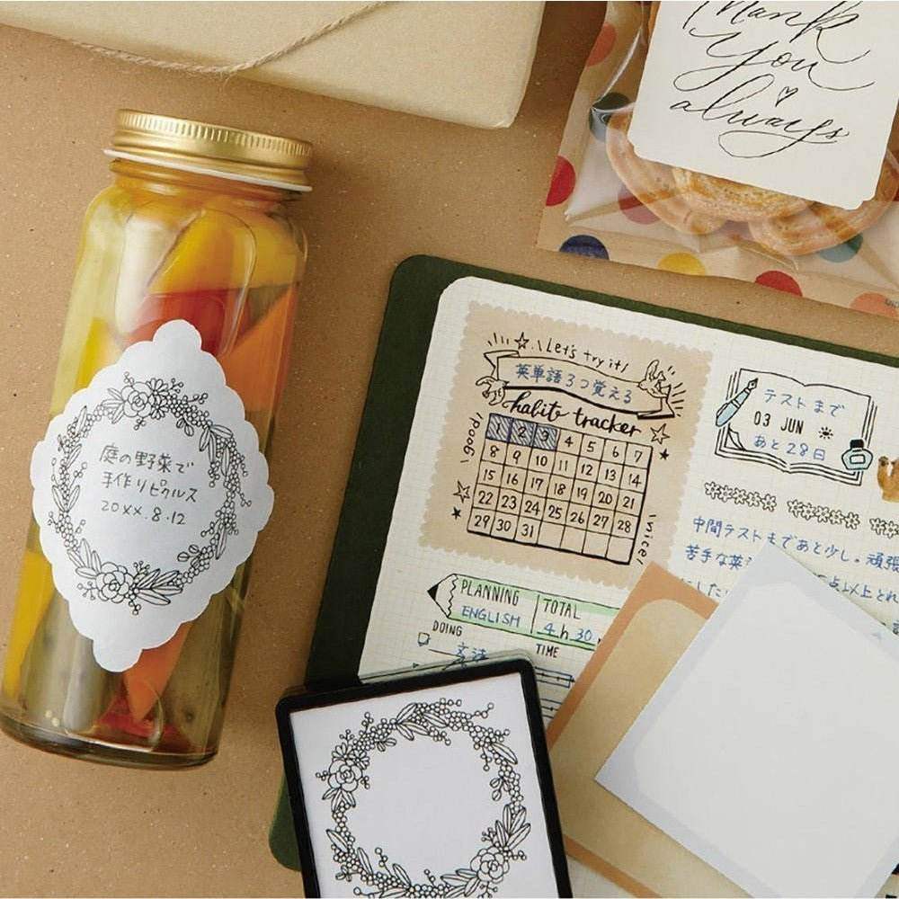 Midori Stickers Book for Pre-inked Stamp Natural Colors - 24Papershop