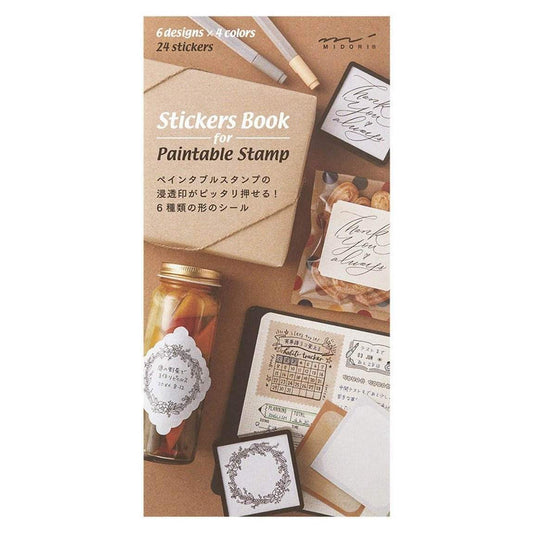 Midori Stickers Book for Pre-inked Stamp Natural Colors - 24Papershop