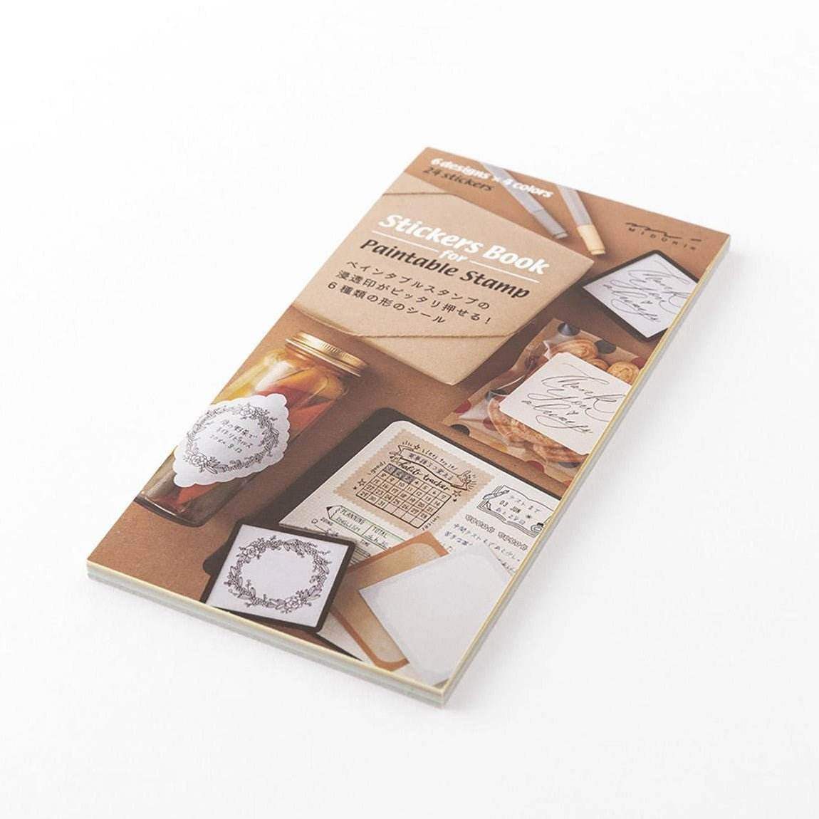 Midori Stickers Book for Pre-inked Stamp Natural Colors - 24Papershop