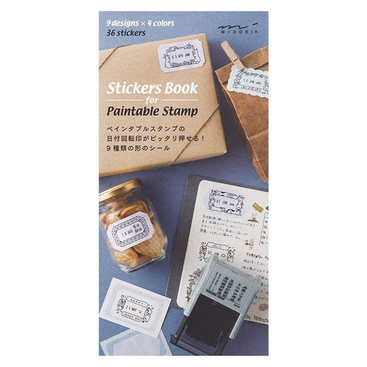Midori Stickers Book for Rotating Paintable Stamp Cold Colors - 24Papershop
