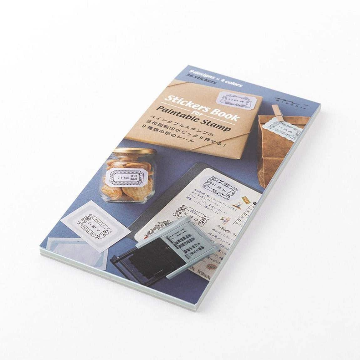 Midori Stickers Book for Rotating Paintable Stamp Cold Colors - 24Papershop