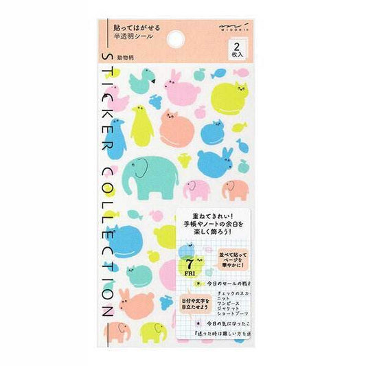 Midori TRAVELER'S Sticker Animal - 24Papershop