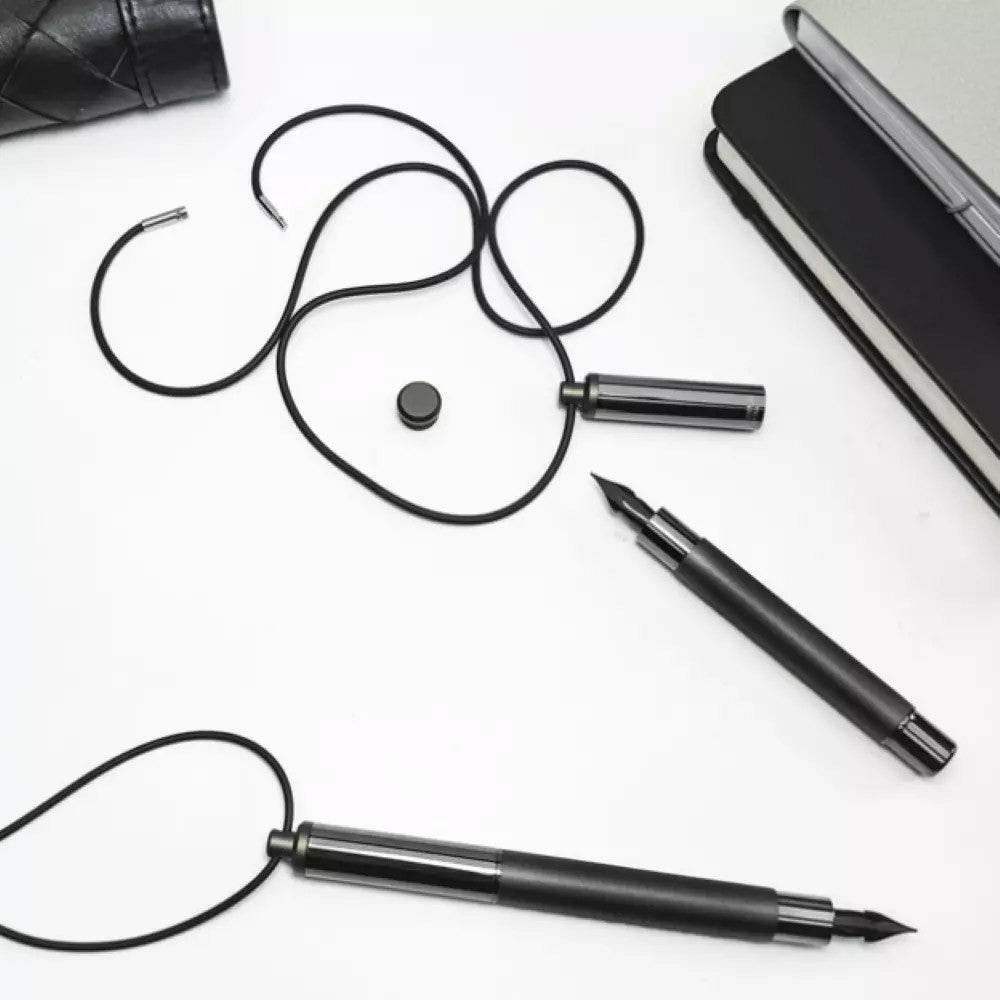 Monteverde Ritma Gala Convertible Pocket Neck Vulpen - Black - 24Papershop