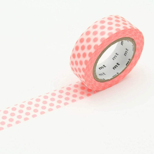 MT Masking Tape - Dot Shocking Red - 15mm -7m - 24Papershop