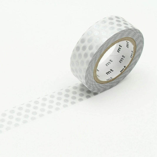 MT Masking Tape - Dot Silver - 15mm -7m - 24Papershop