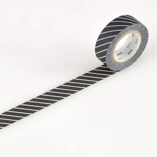 MT Masking Tape - Stripe Black - 15mm -7m - 24Papershop