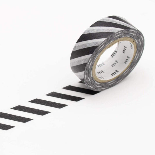 MT Masking Tape - Stripe Black 2 - 15mm -7m - 24Papershop