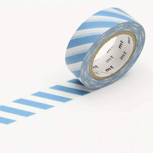 MT Masking Tape - Stripe Grayish Sky - 15mm -7m - 24Papershop