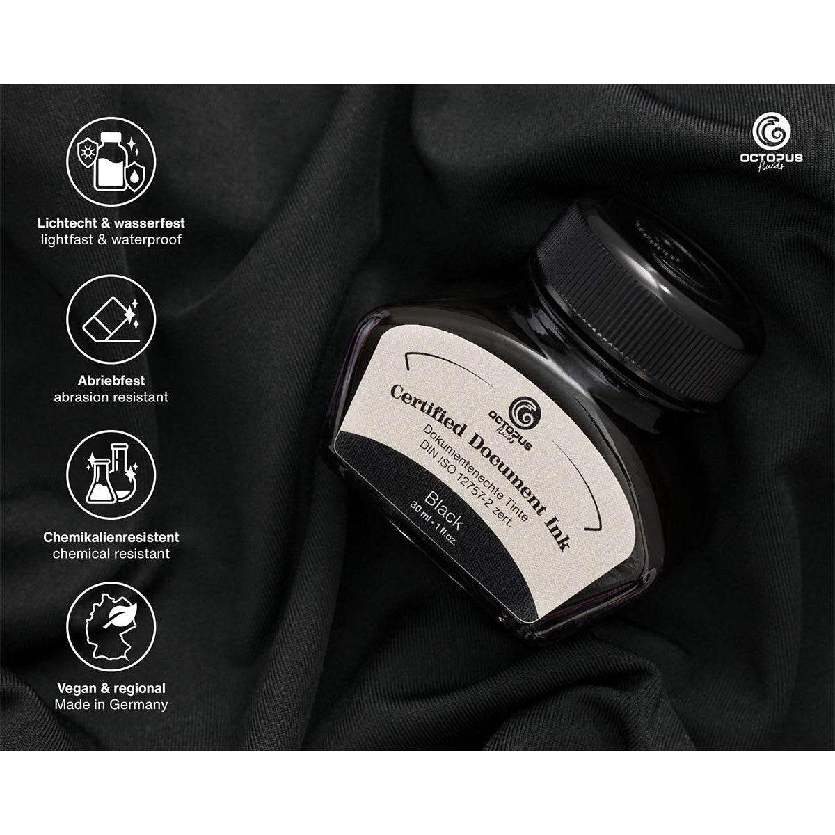 Octopus Document Ink 30ml - Black - 24Papershop