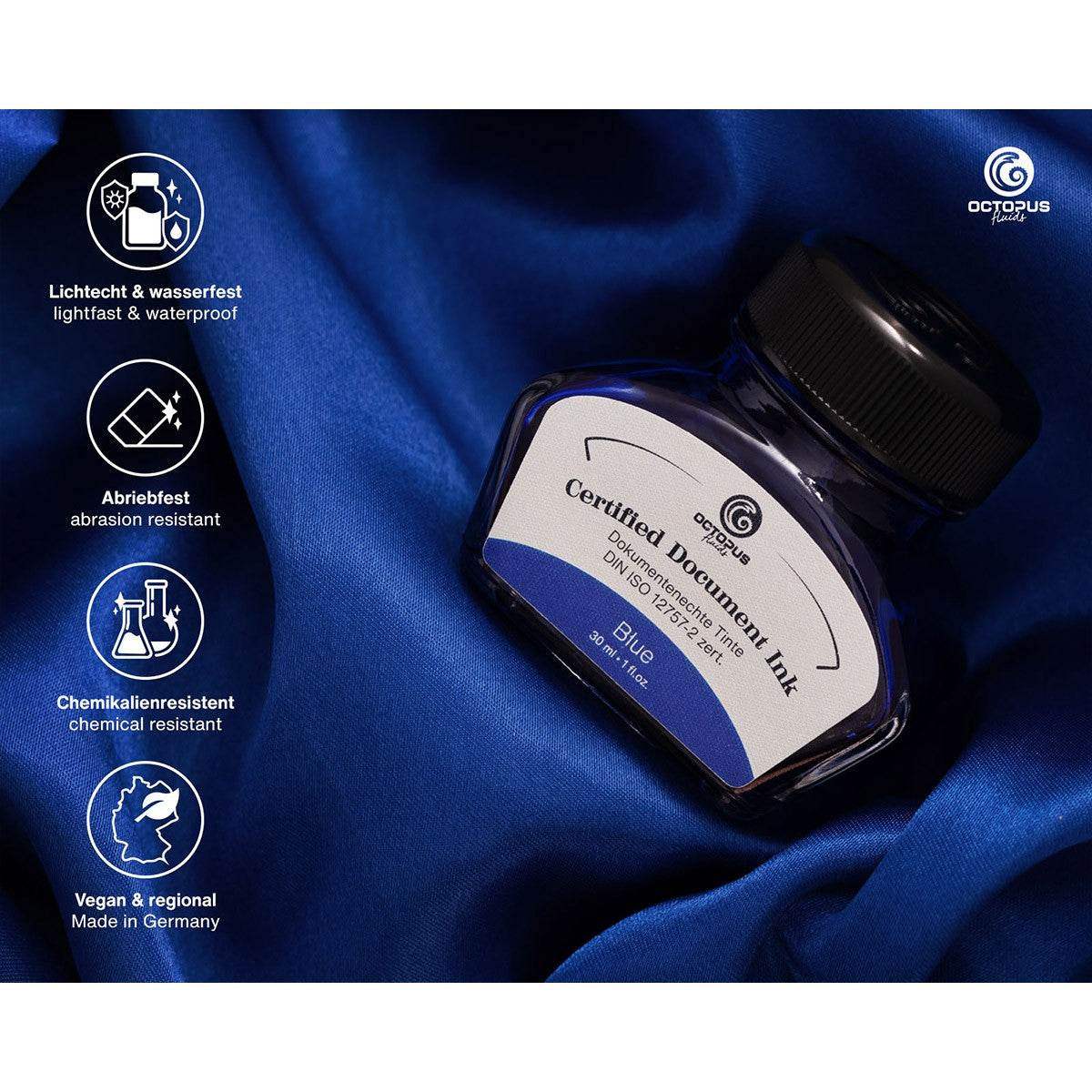 Octopus Document Ink 30ml - Blue - 24Papershop