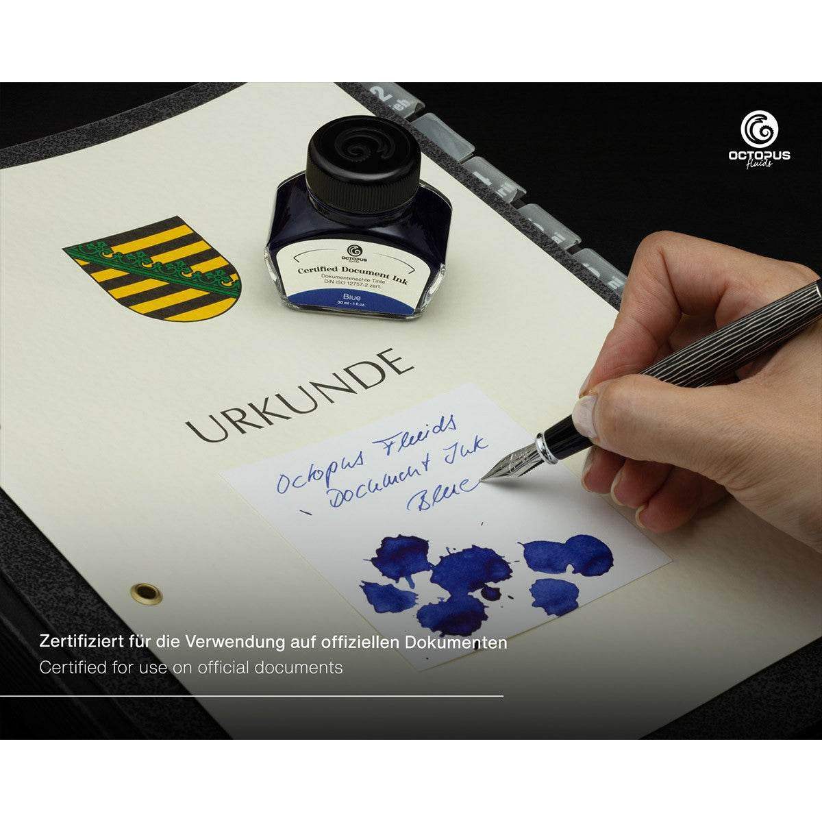 Octopus Document Ink 30ml - Blue - 24Papershop