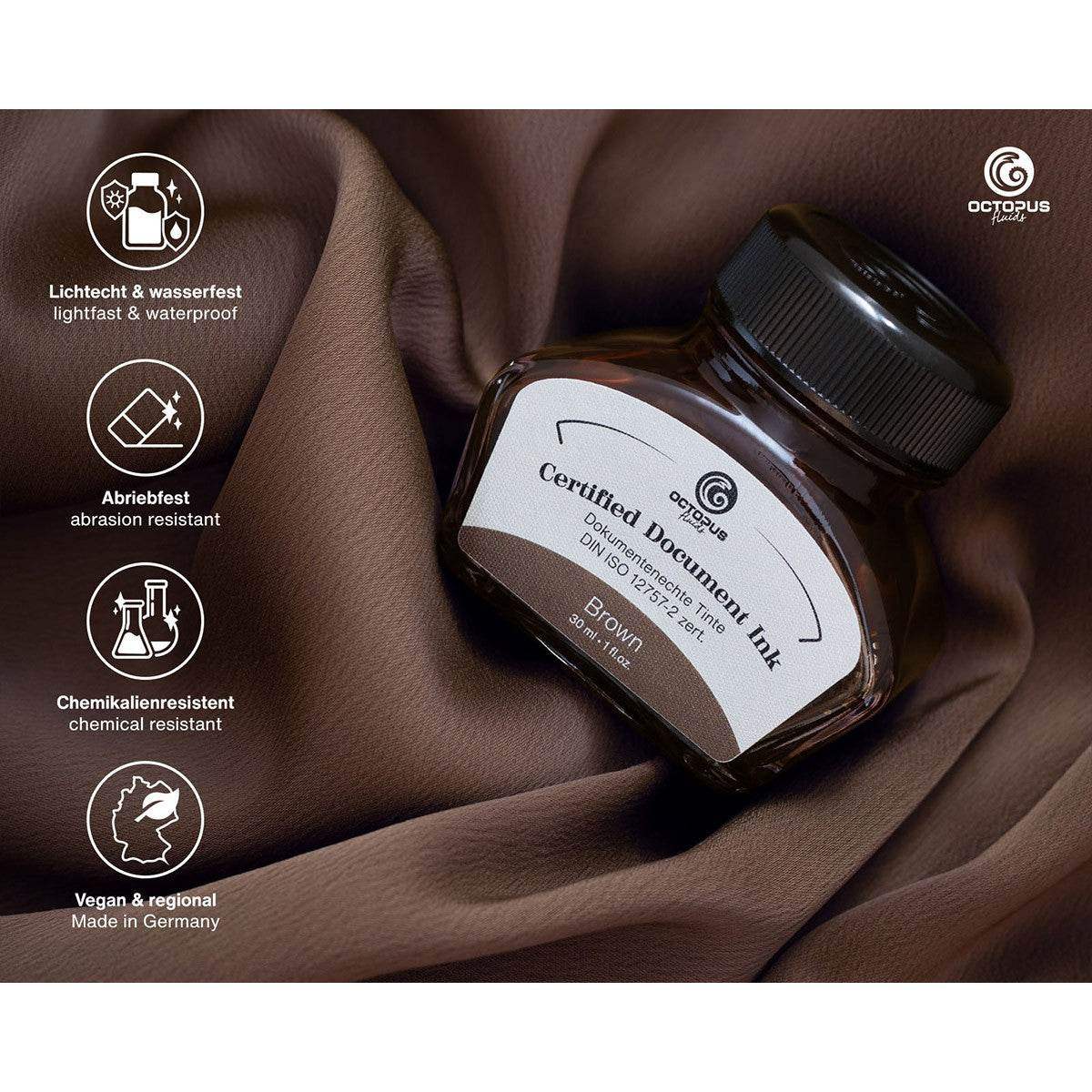 Octopus Document Ink 30ml - Brown - 24Papershop